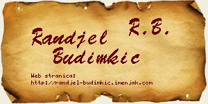 Ranđel Budimkić vizit kartica